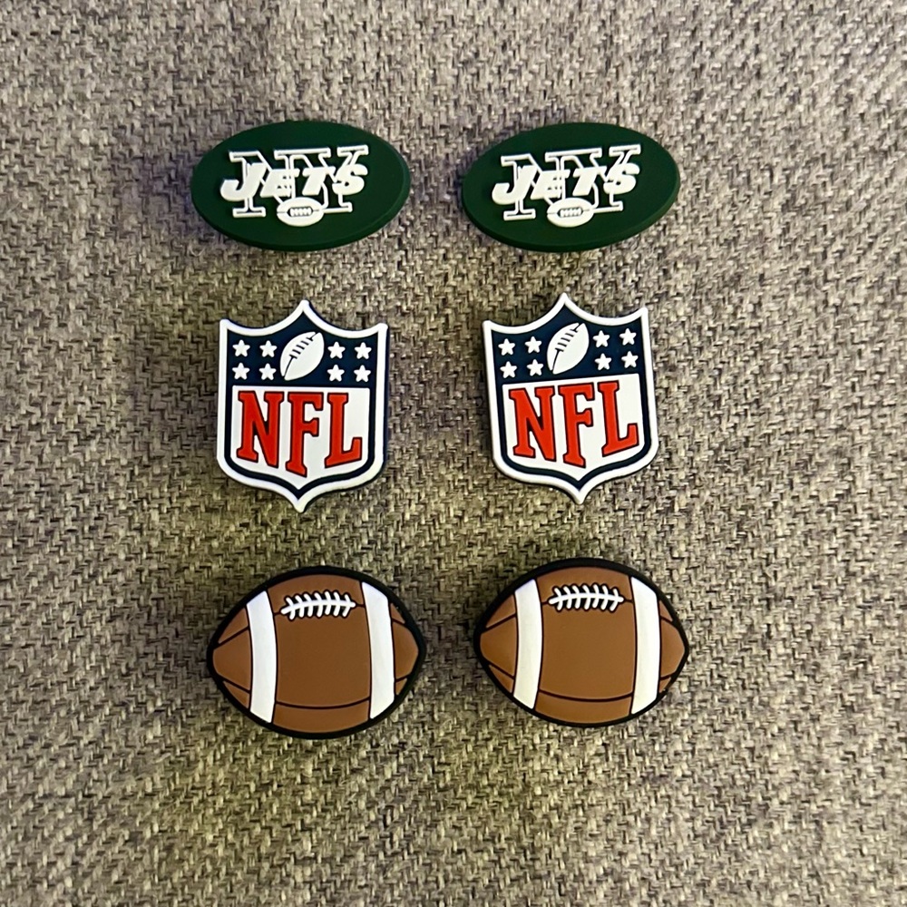 Set of 6 NY Jets Shoe Crocs Jibbitz